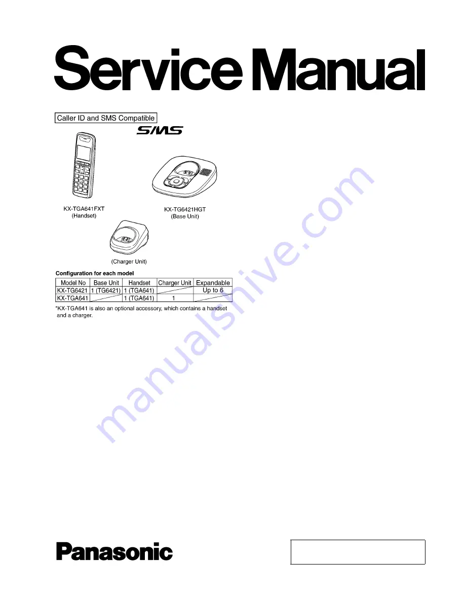 Panasonic KX-TG6421HGT Скачать руководство пользователя страница 1