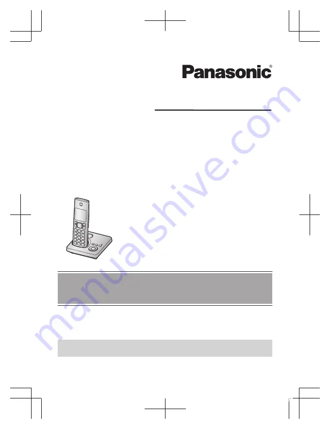 Panasonic KX-TG7921E Operating Instructions Manual Download Page 1