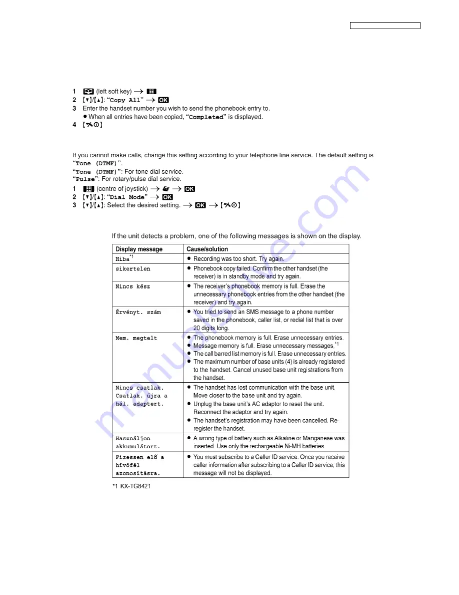 Panasonic KX-TG8421HGN Service Manual Download Page 23