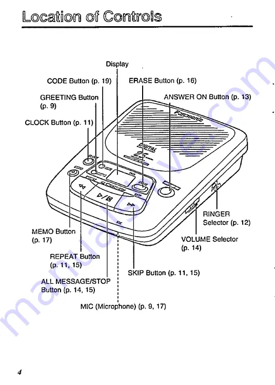 Panasonic KX-TM90B Скачать руководство пользователя страница 4