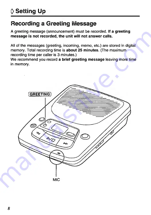 Panasonic KX-TM90B Скачать руководство пользователя страница 8