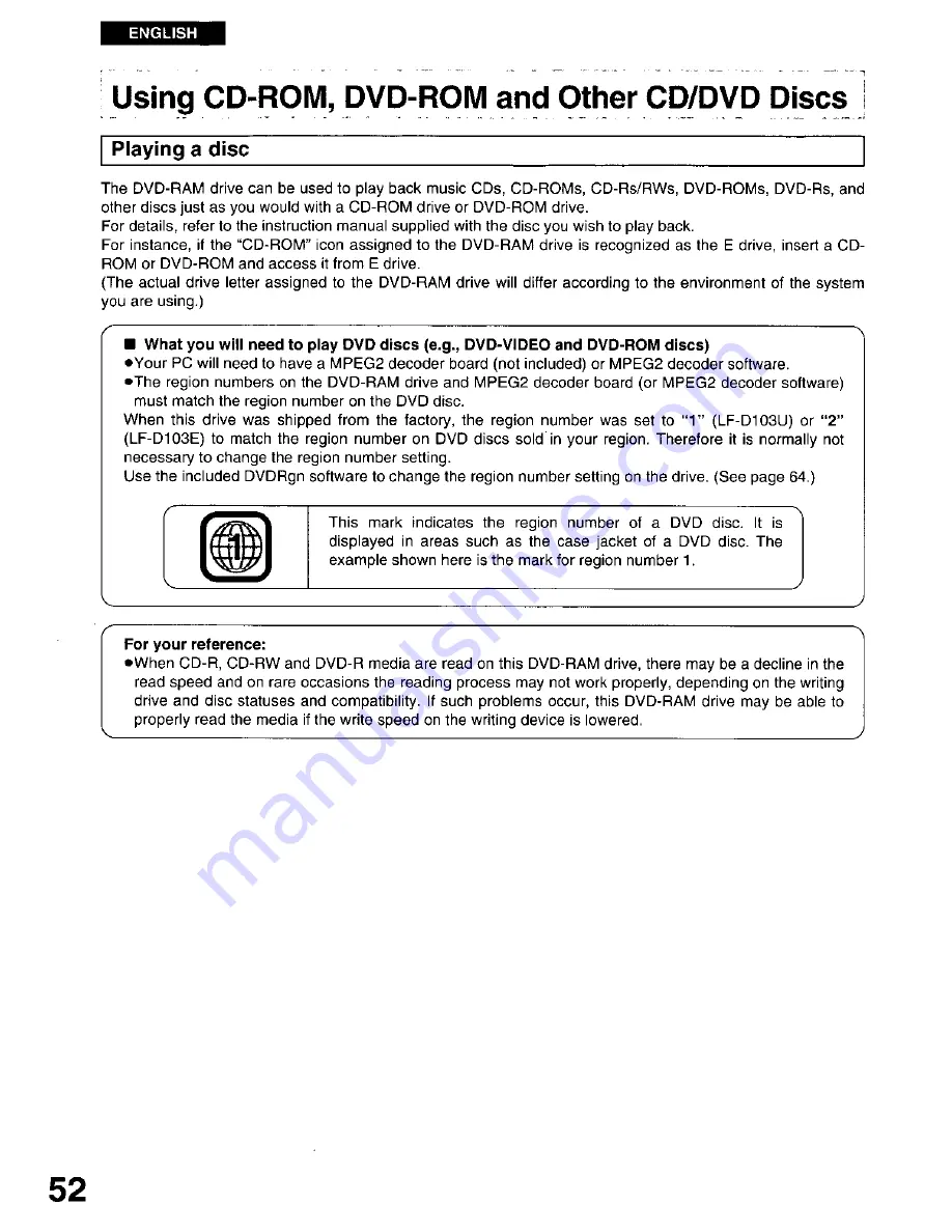 Panasonic LF-D103E User Manual Download Page 52