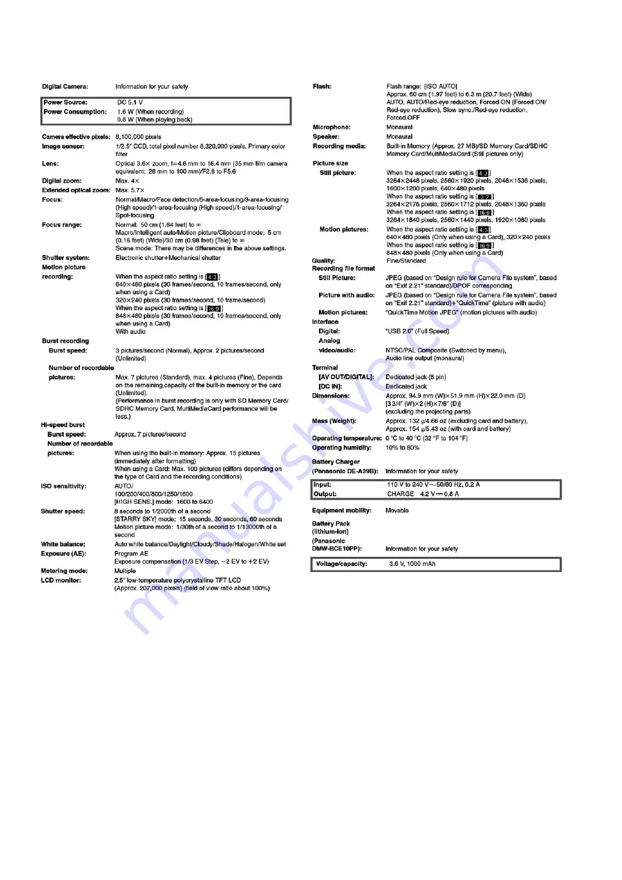 Panasonic Lumix DMC-FX33P Service Manual Download Page 12