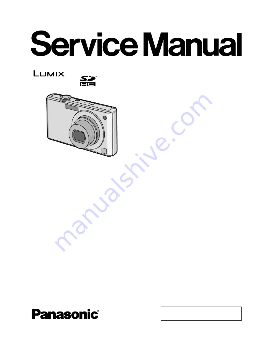 Panasonic Lumix DMC-FX37P Service Manual Download Page 1