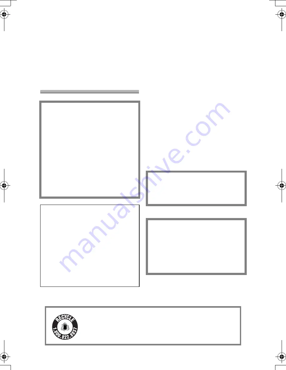 Panasonic Lumix DMC-FZ10 Operating Instructions Manual Download Page 2