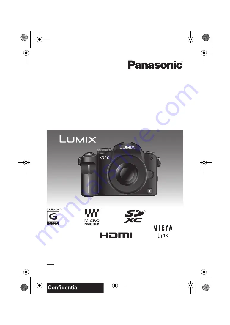 Panasonic Lumix DMC-G10W Скачать руководство пользователя страница 1