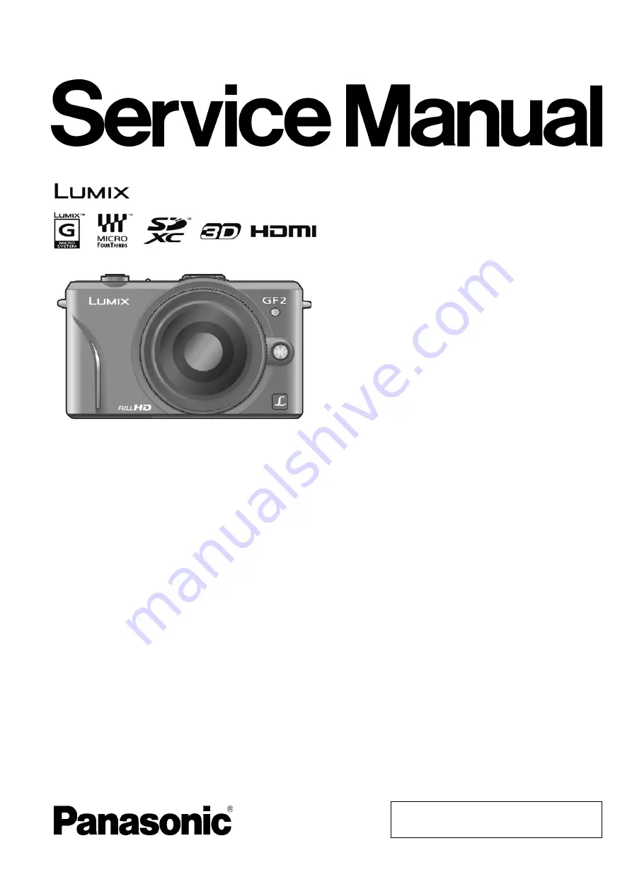 Panasonic Lumix DMC-GF2KPP Service Manual Download Page 1