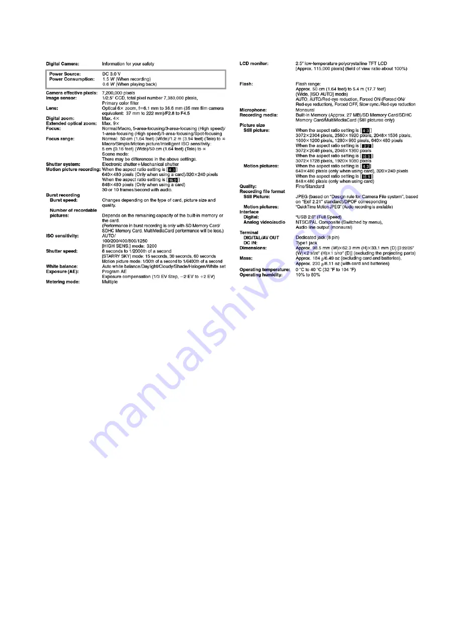 Panasonic Lumix DMC-LZ7P Service Manual Download Page 11