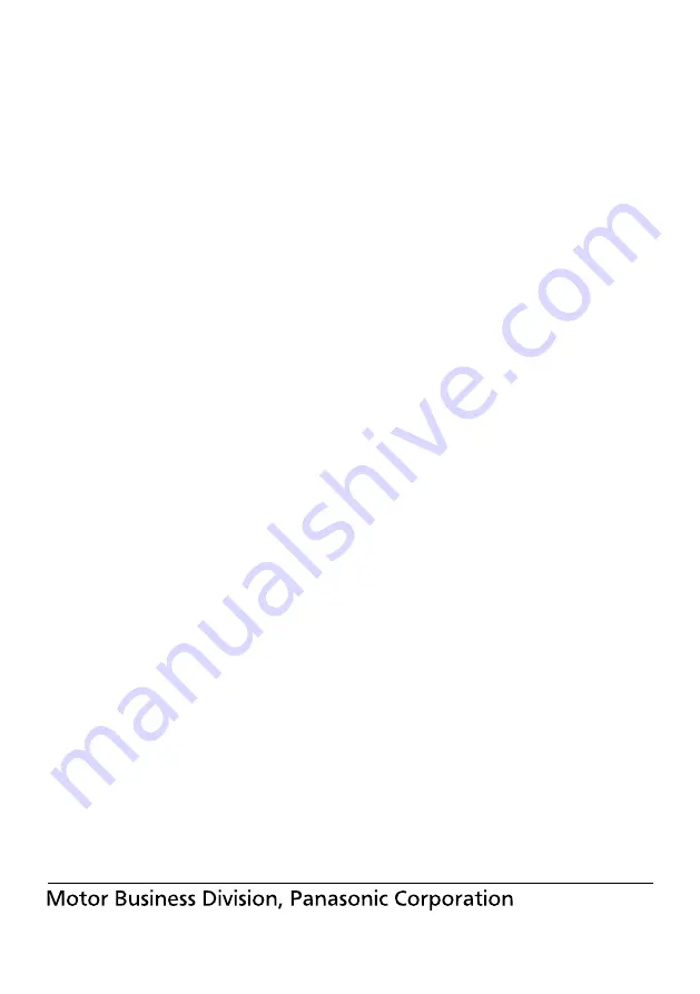 Panasonic MINAS A5E Series Operating Instructions Manual Download Page 27