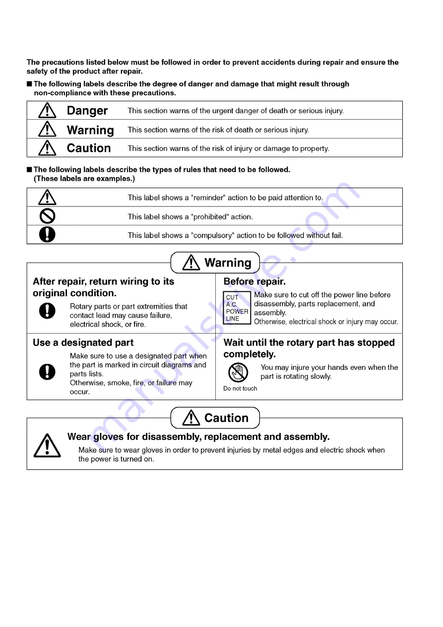 Panasonic MX-101SP2WTB Service Manual Download Page 2