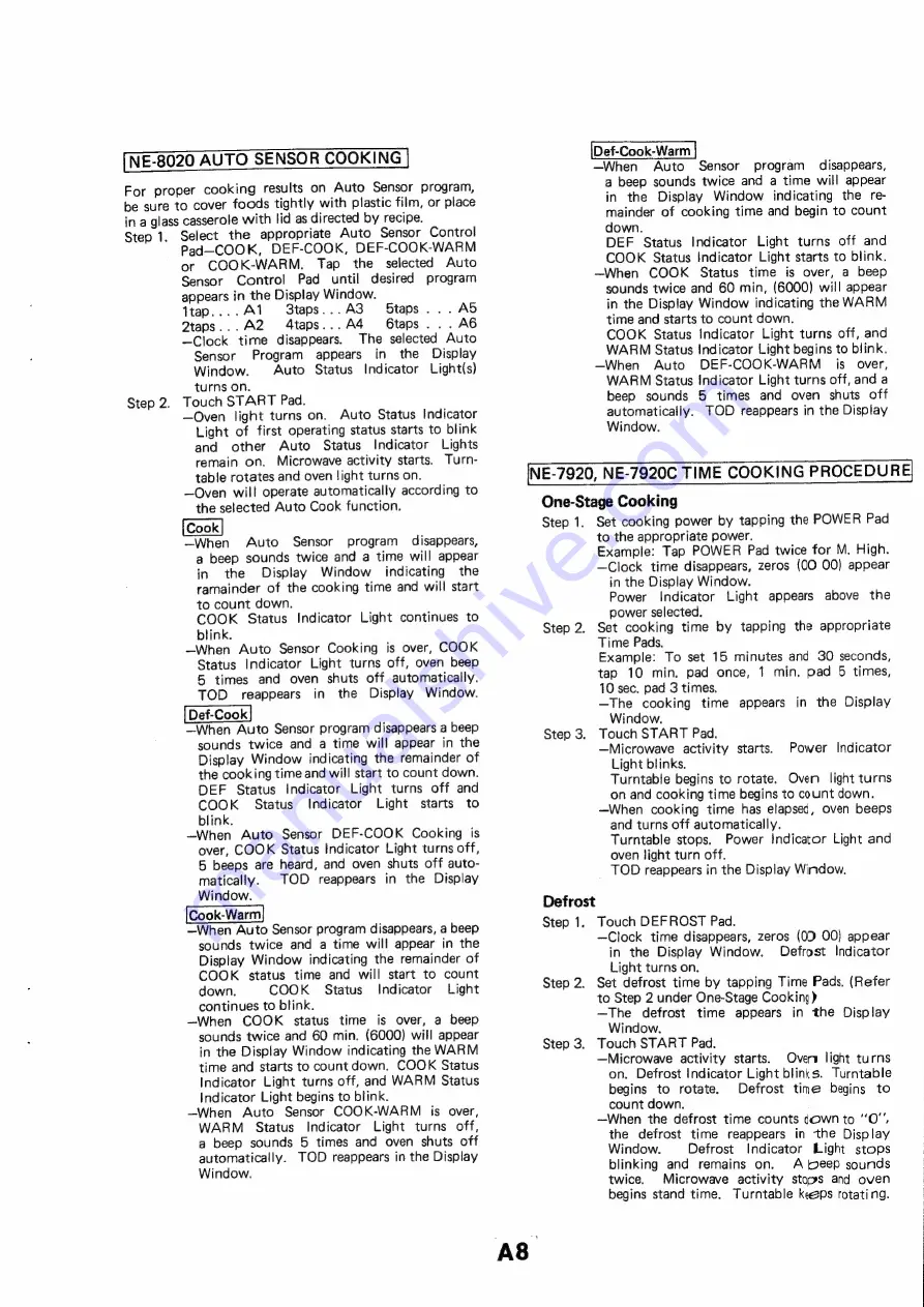 Panasonic NE-7920 Service Manual Download Page 8