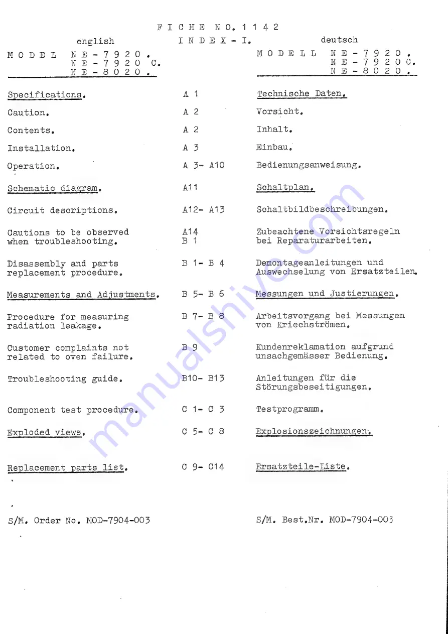 Panasonic NE-7920 Service Manual Download Page 36