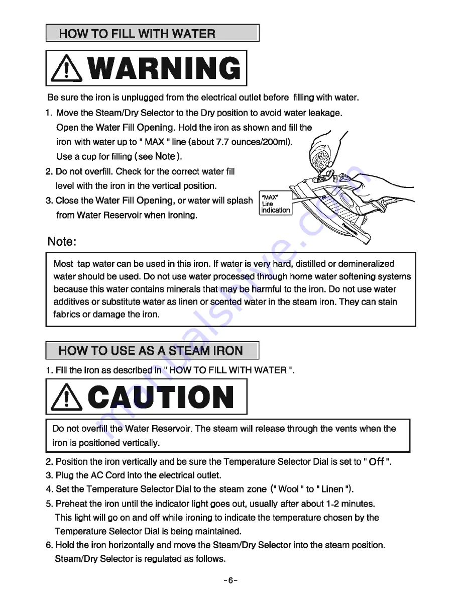 Panasonic NI-W750TS Operating Instructions Manual Download Page 6