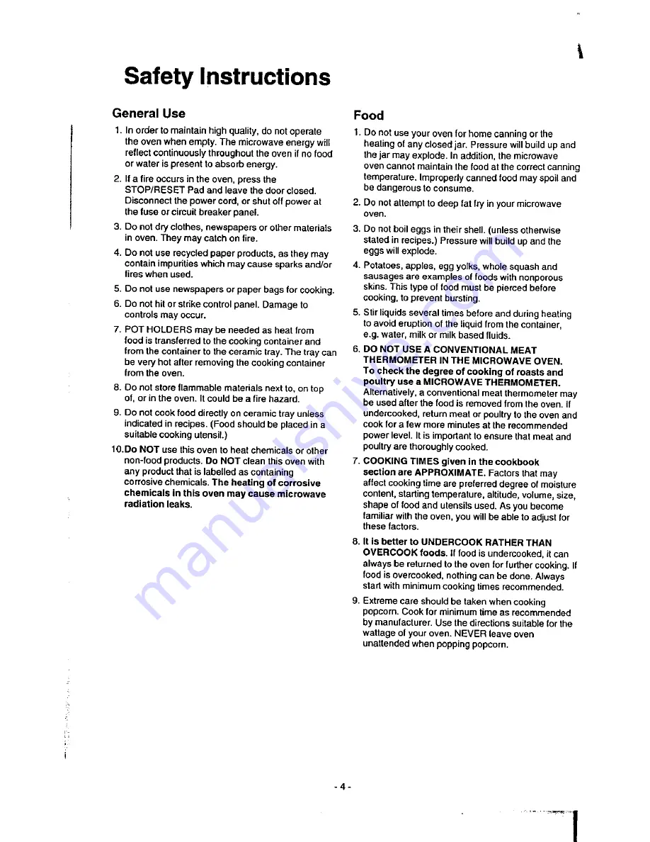 Panasonic NN-9853 Operation Manual Download Page 6