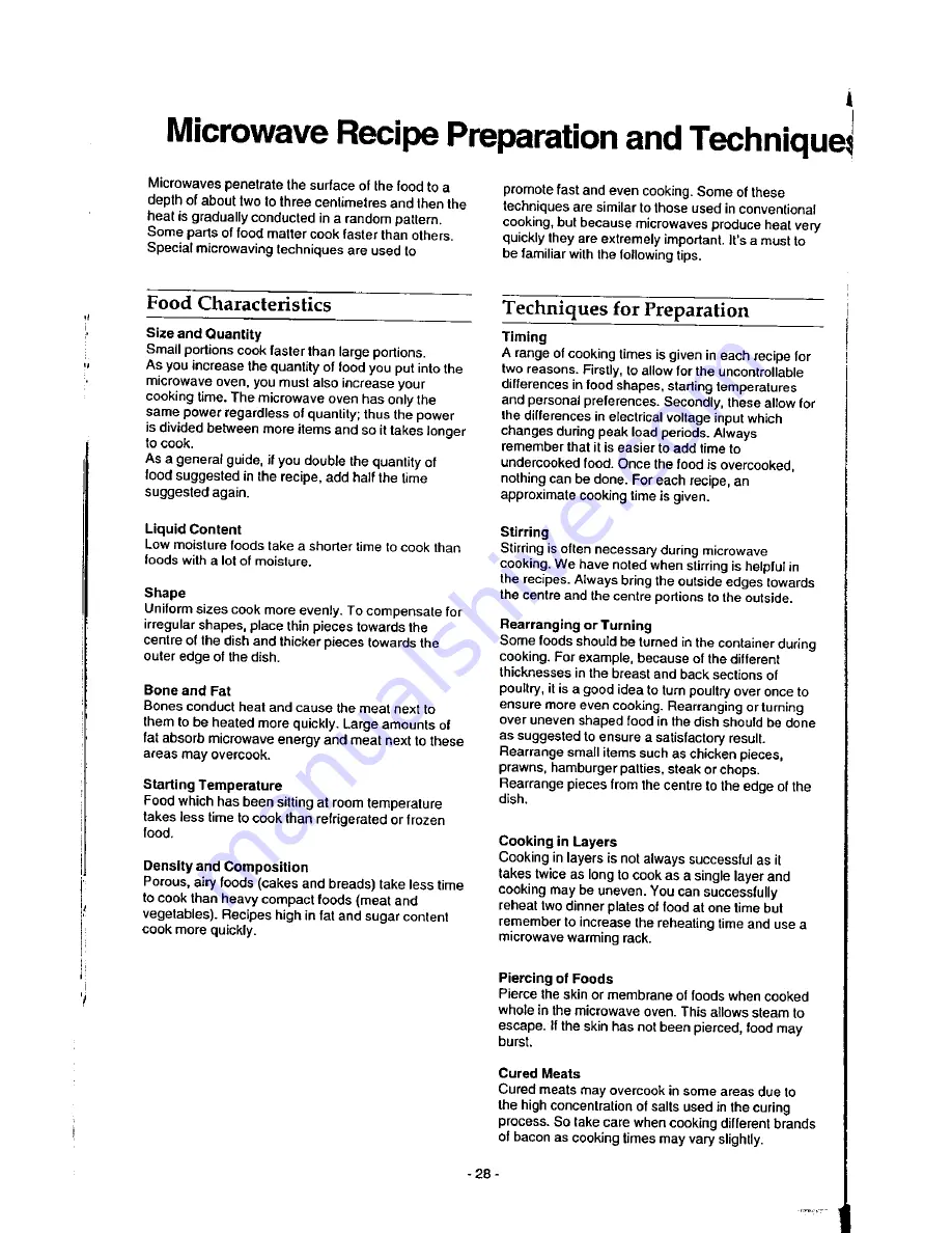 Panasonic NN-9853 Operation Manual Download Page 30