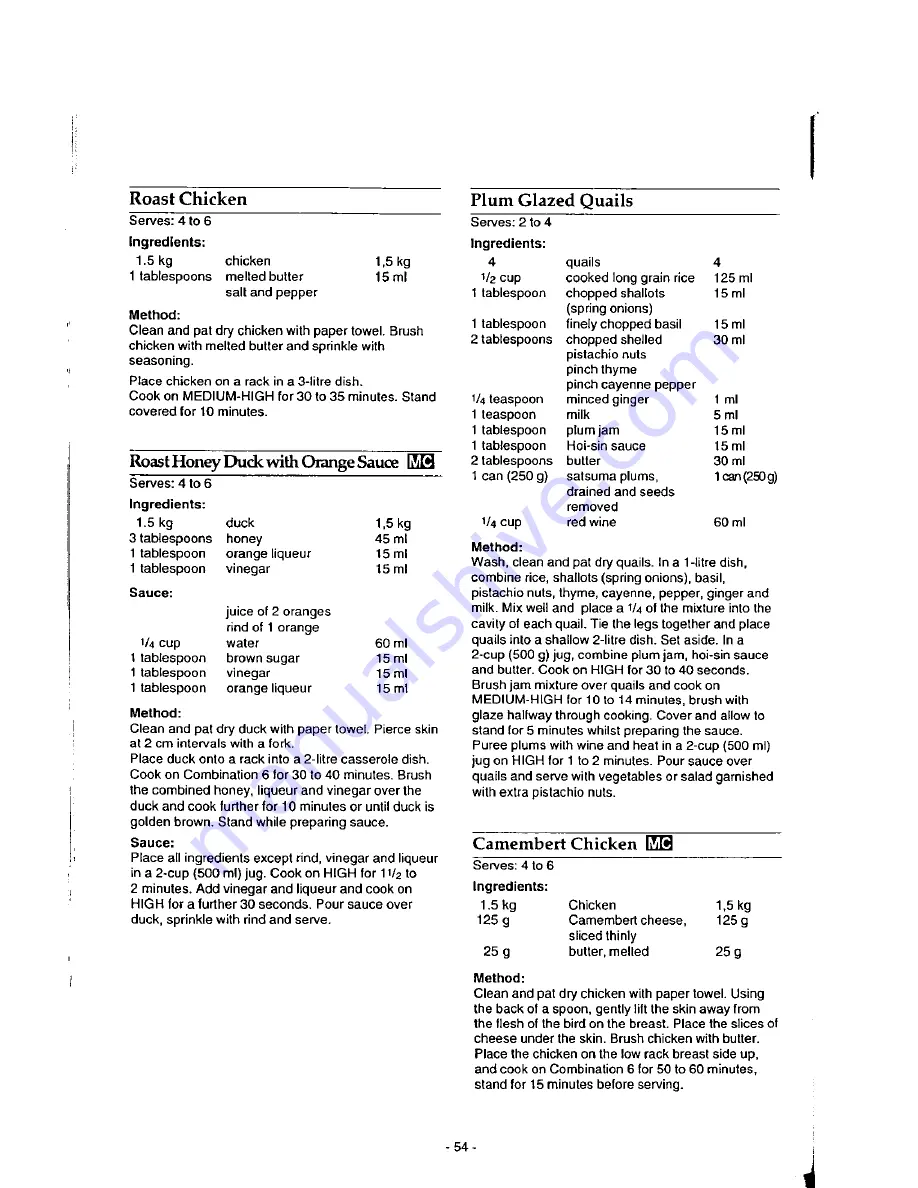 Panasonic NN-9853 Operation Manual Download Page 56