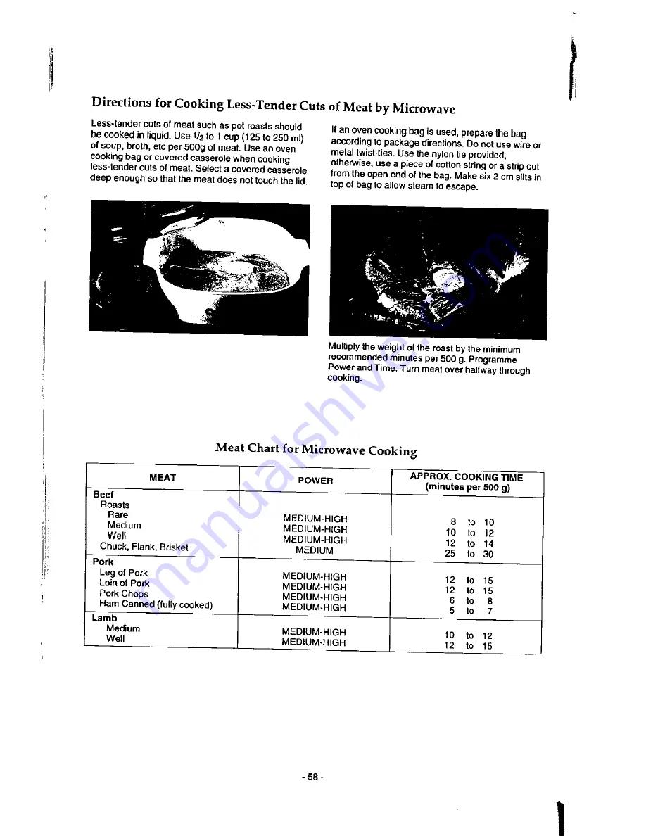 Panasonic NN-9853 Operation Manual Download Page 60