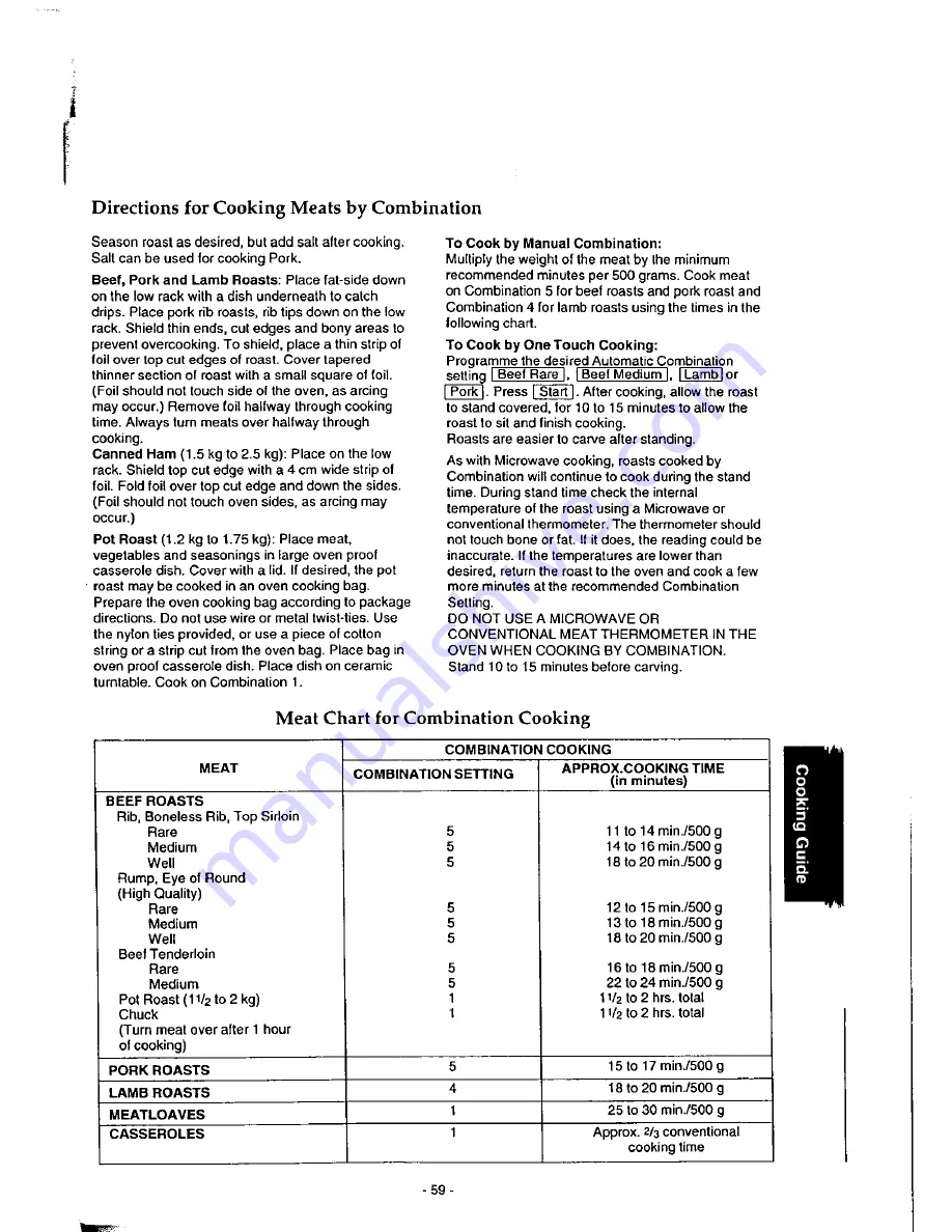 Panasonic NN-9853 Operation Manual Download Page 61