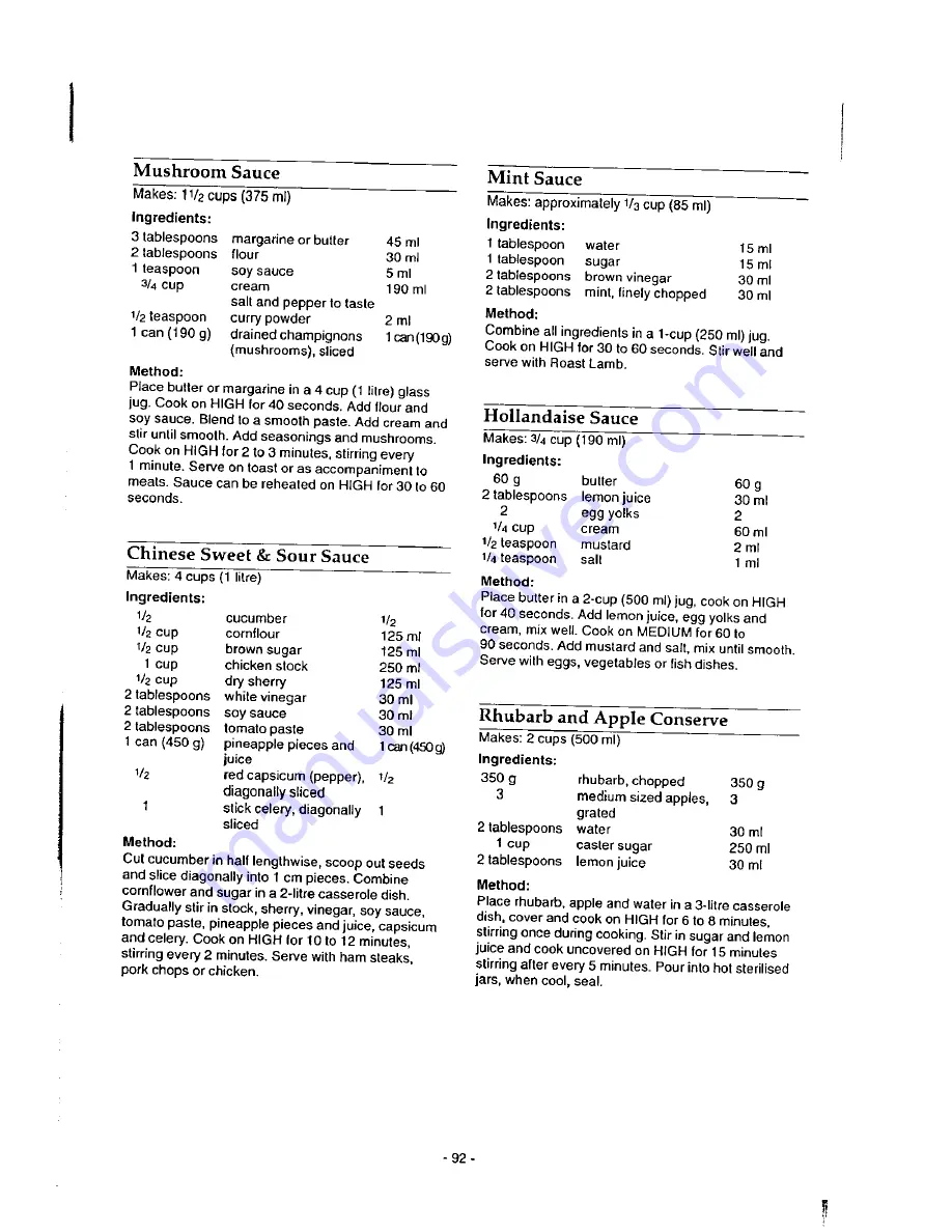 Panasonic NN-9853 Operation Manual Download Page 96