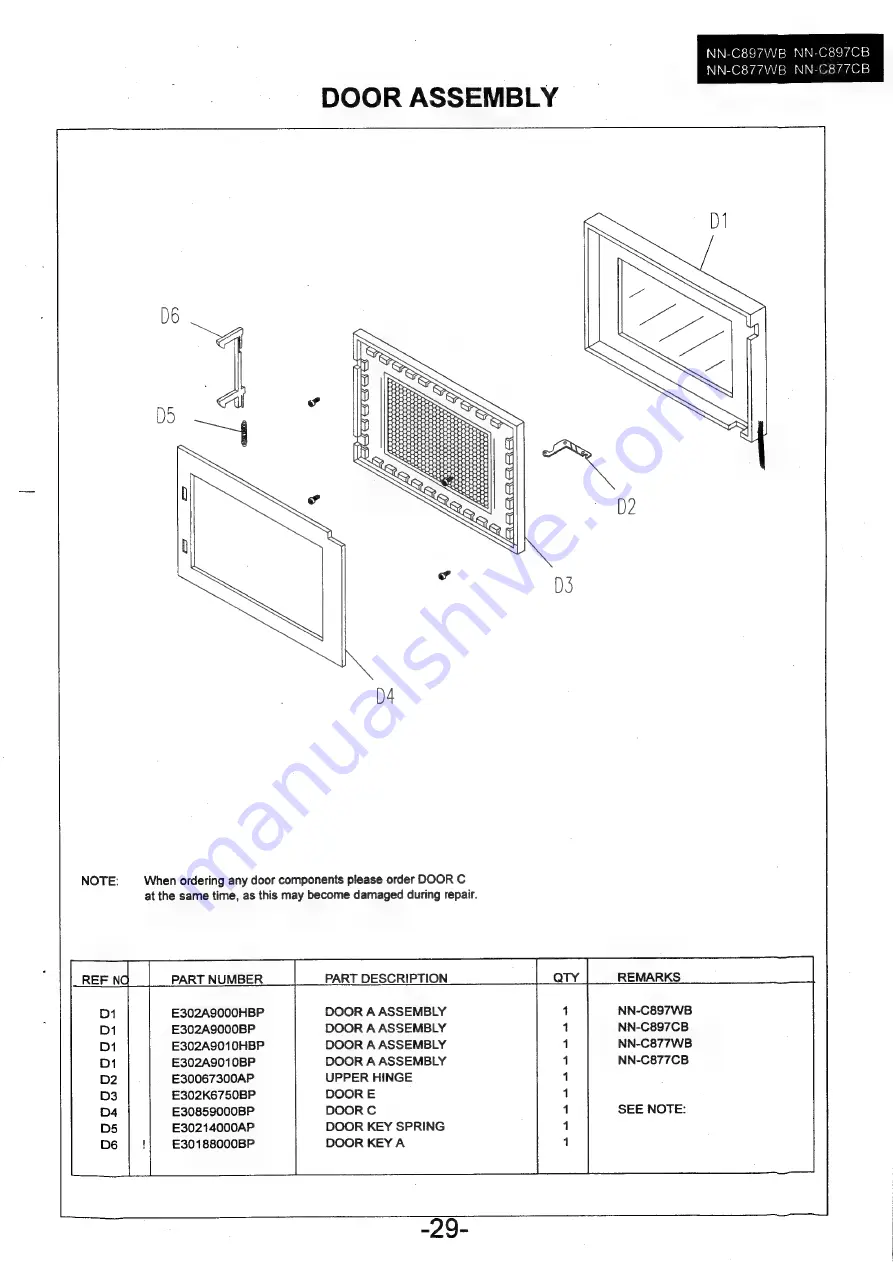 Panasonic NN-C897WB Service Manual Download Page 27