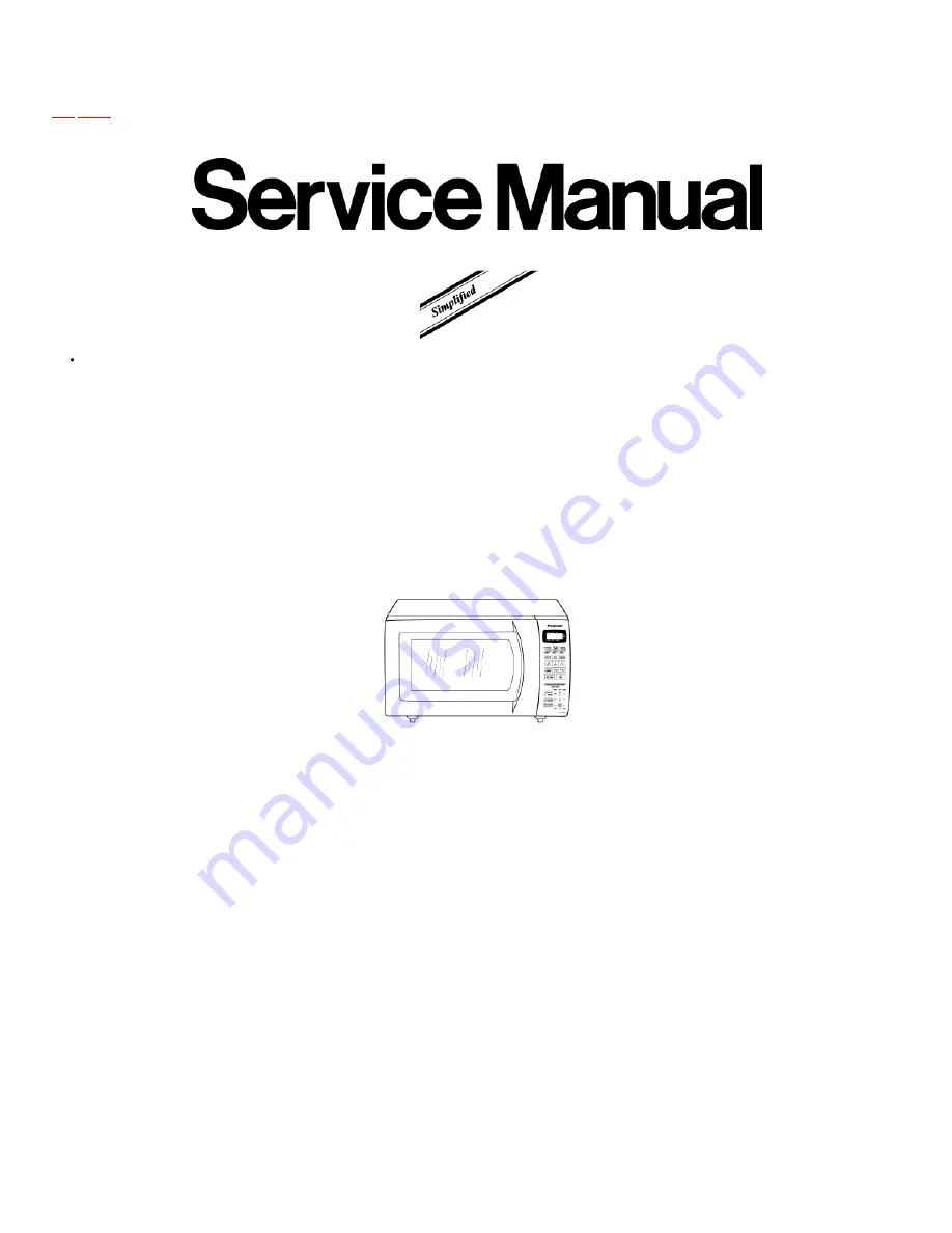 Panasonic NN-GX36WF Service Manual Download Page 1