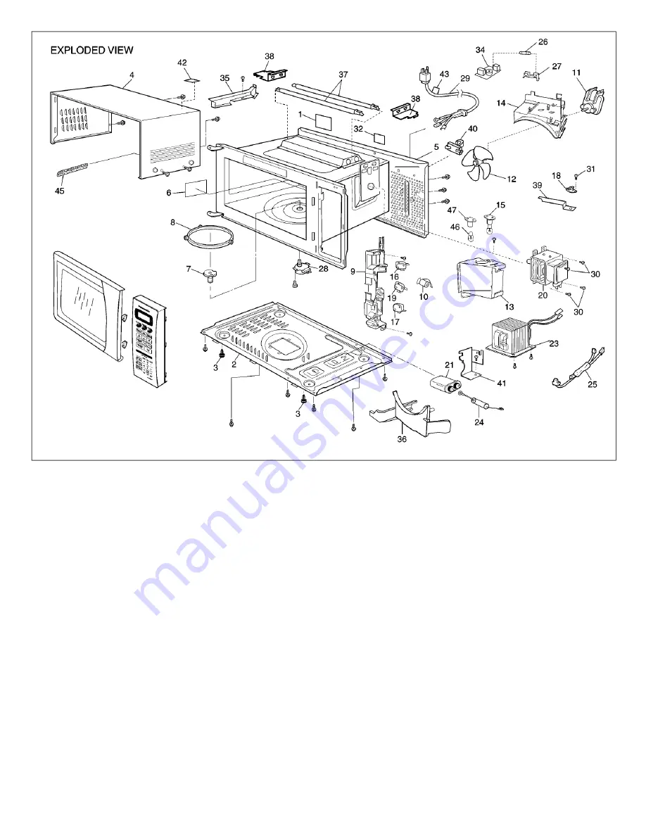 Panasonic NN-GX36WF Service Manual Download Page 12