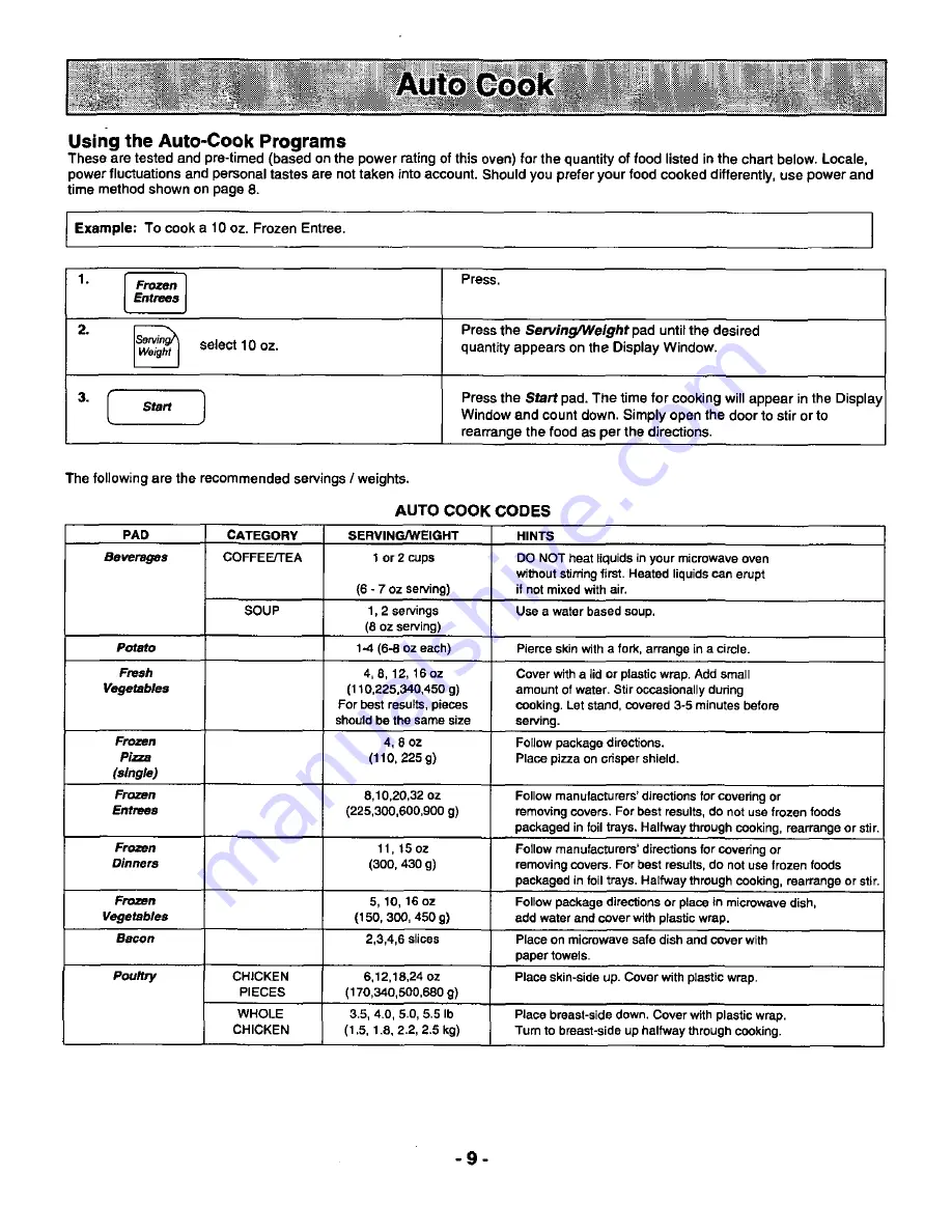 Panasonic NN-S758BA Operating Instructions Manual Download Page 11