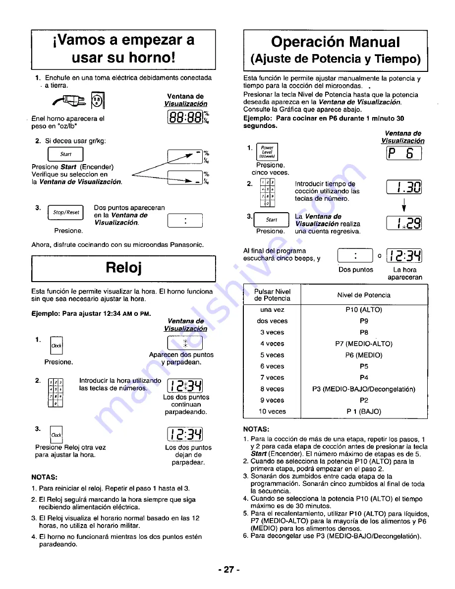 Panasonic NN-S932BF Operating Instructions Manual Download Page 29