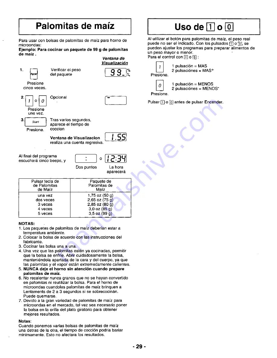 Panasonic NN-S932BF Operating Instructions Manual Download Page 31