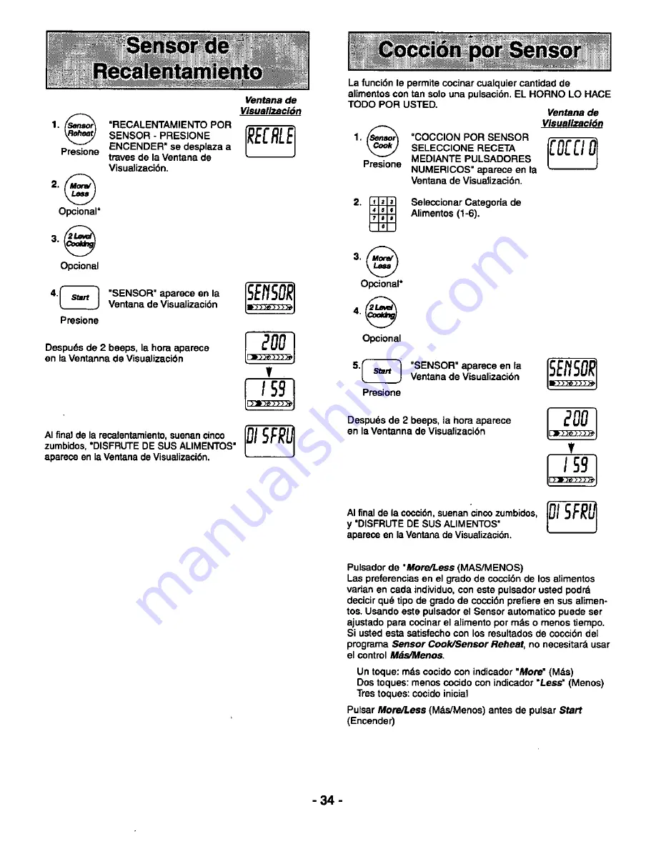 Panasonic NN-S989BA Operating Instructions Manual Download Page 36