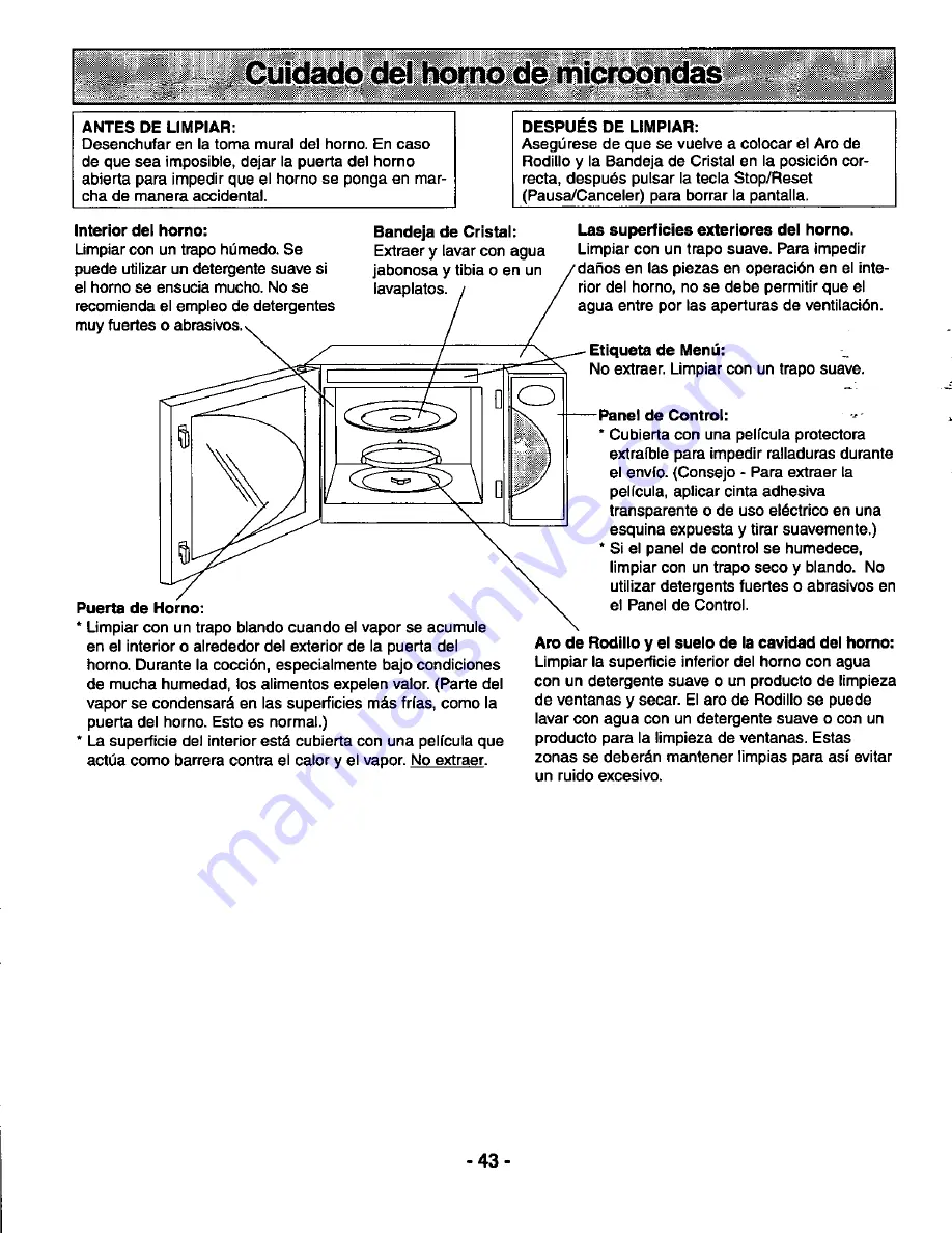 Panasonic NN-S989BA Operating Instructions Manual Download Page 45