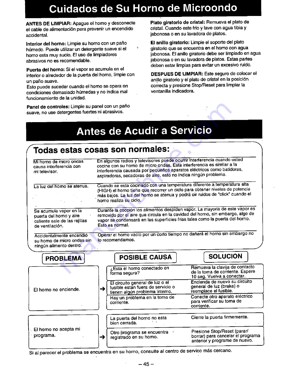 Panasonic NNE577 - MICROWAVE User Manual Download Page 47