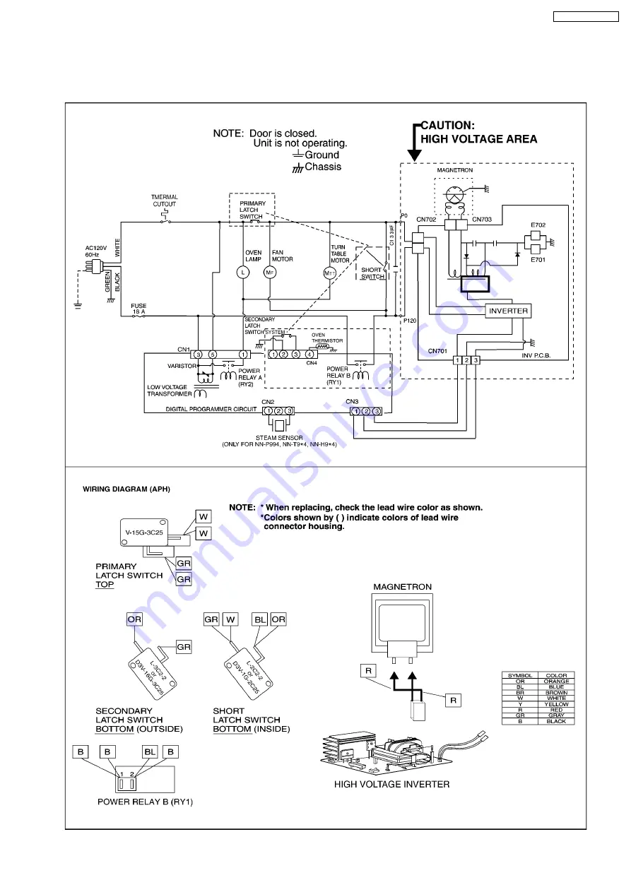 Panasonic NNP994 - MICROWAVE -2.2 CU.FT Скачать руководство пользователя страница 5