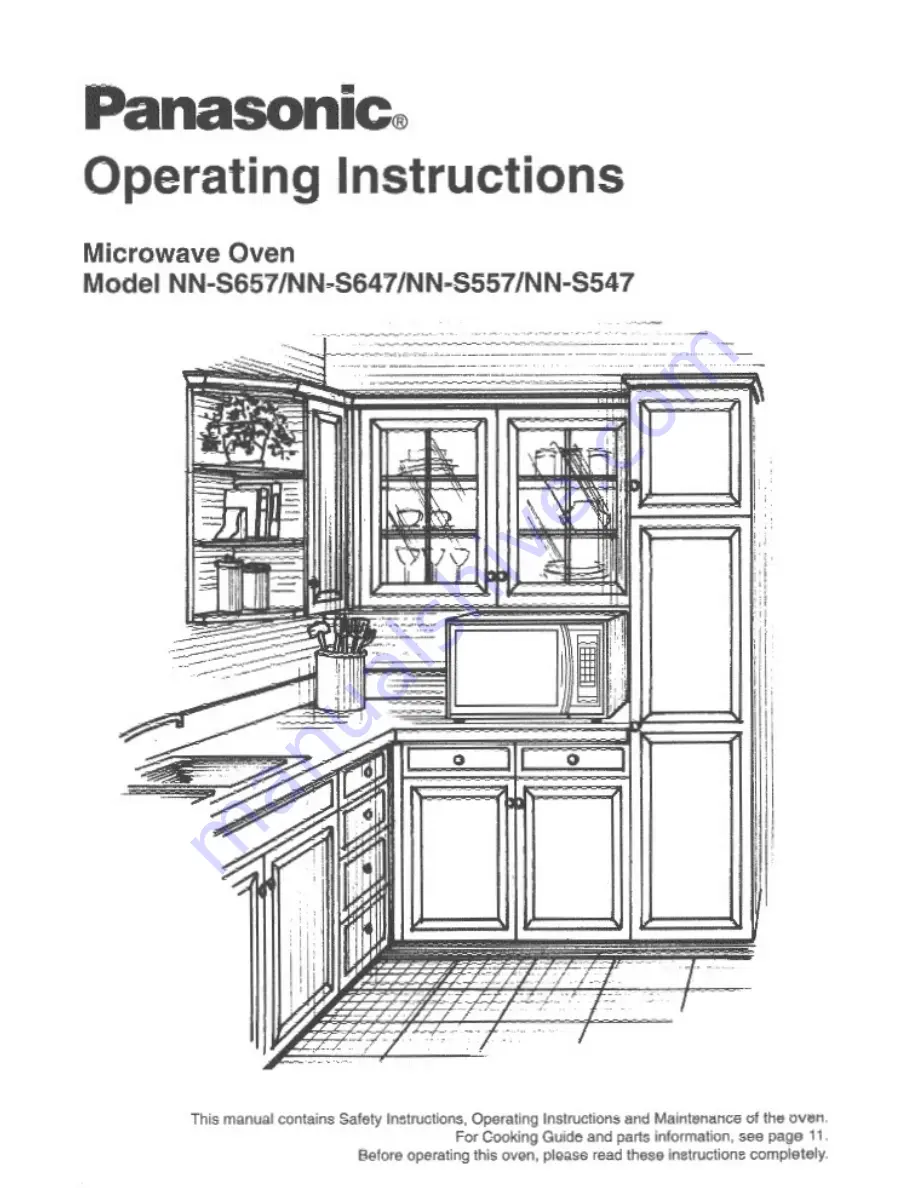 Panasonic NNS547 - MICROWAVE Operating Instructions Manual Download Page 1