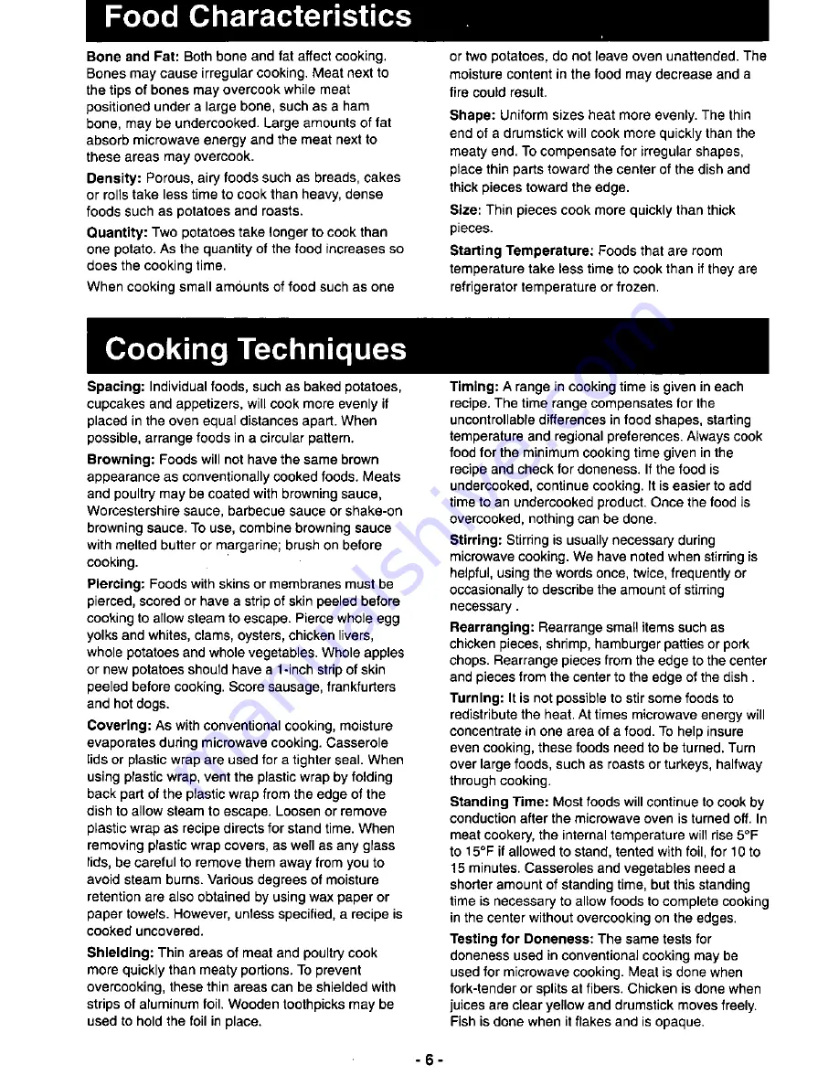 Panasonic NNS547 - MICROWAVE Operating Instructions Manual Download Page 8