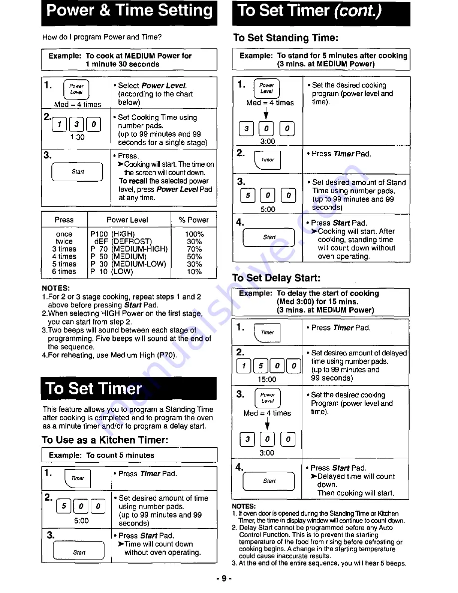 Panasonic NNS547 - MICROWAVE Operating Instructions Manual Download Page 11