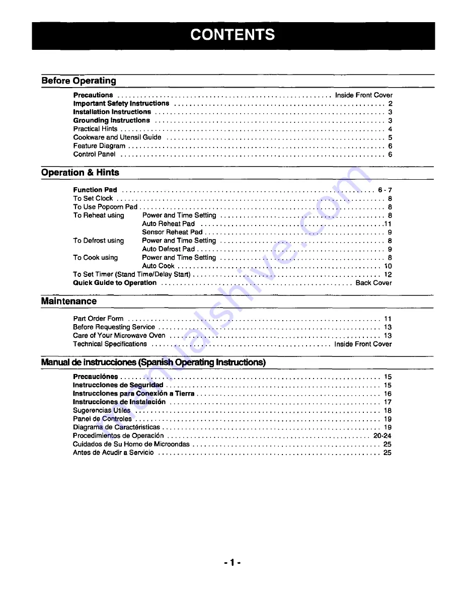 Panasonic NNS567 - MICROWAVE Operating Instructions Manual Download Page 3