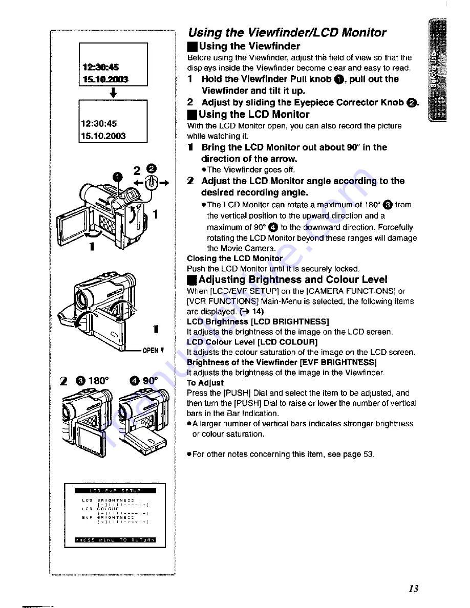 Panasonic NV-DS60A Operating Instructions Manual Download Page 13