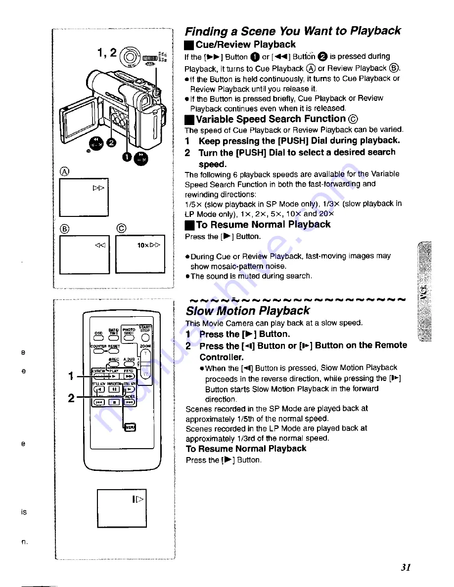 Panasonic NV-DS60A Operating Instructions Manual Download Page 31