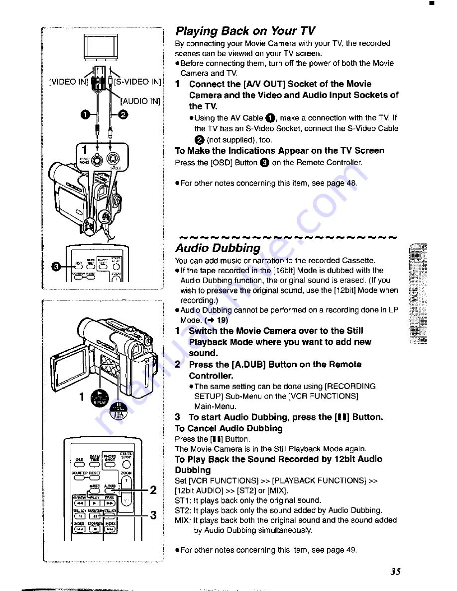 Panasonic NV-DS60A Operating Instructions Manual Download Page 35