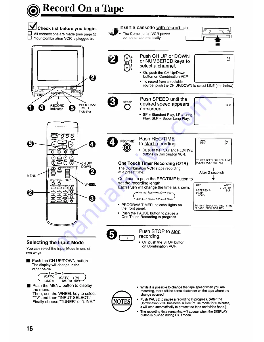 Panasonic OmniVision PV-M2776 Operating Instructions Manual Download Page 16