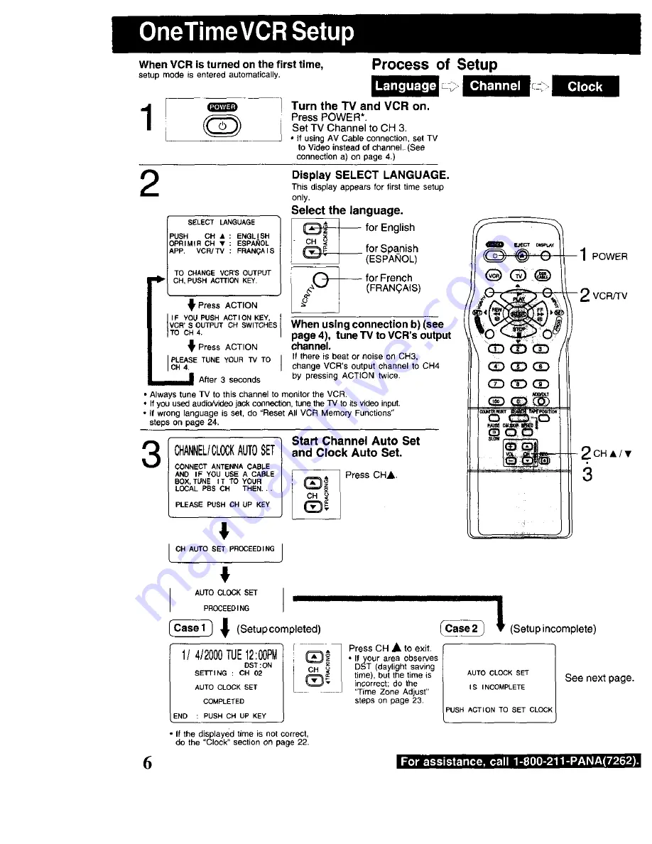 Panasonic OmniVision PV-QV200 Operating Instructions Manual Download Page 6