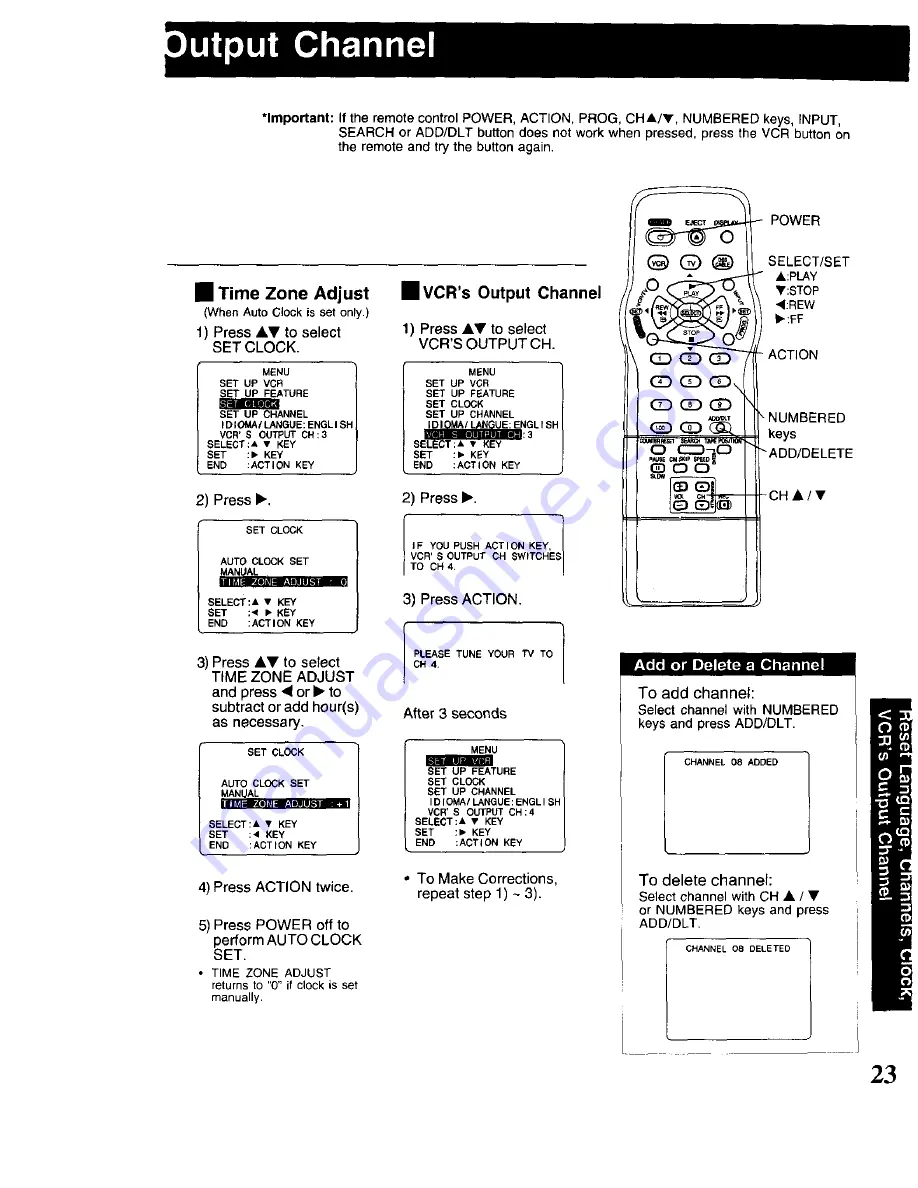 Panasonic OmniVision PV-QV200 Operating Instructions Manual Download Page 23