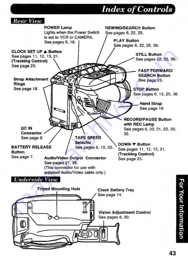 Panasonic Palmcorder IQ PV-D476 Operating Instructions Manual Download Page 43