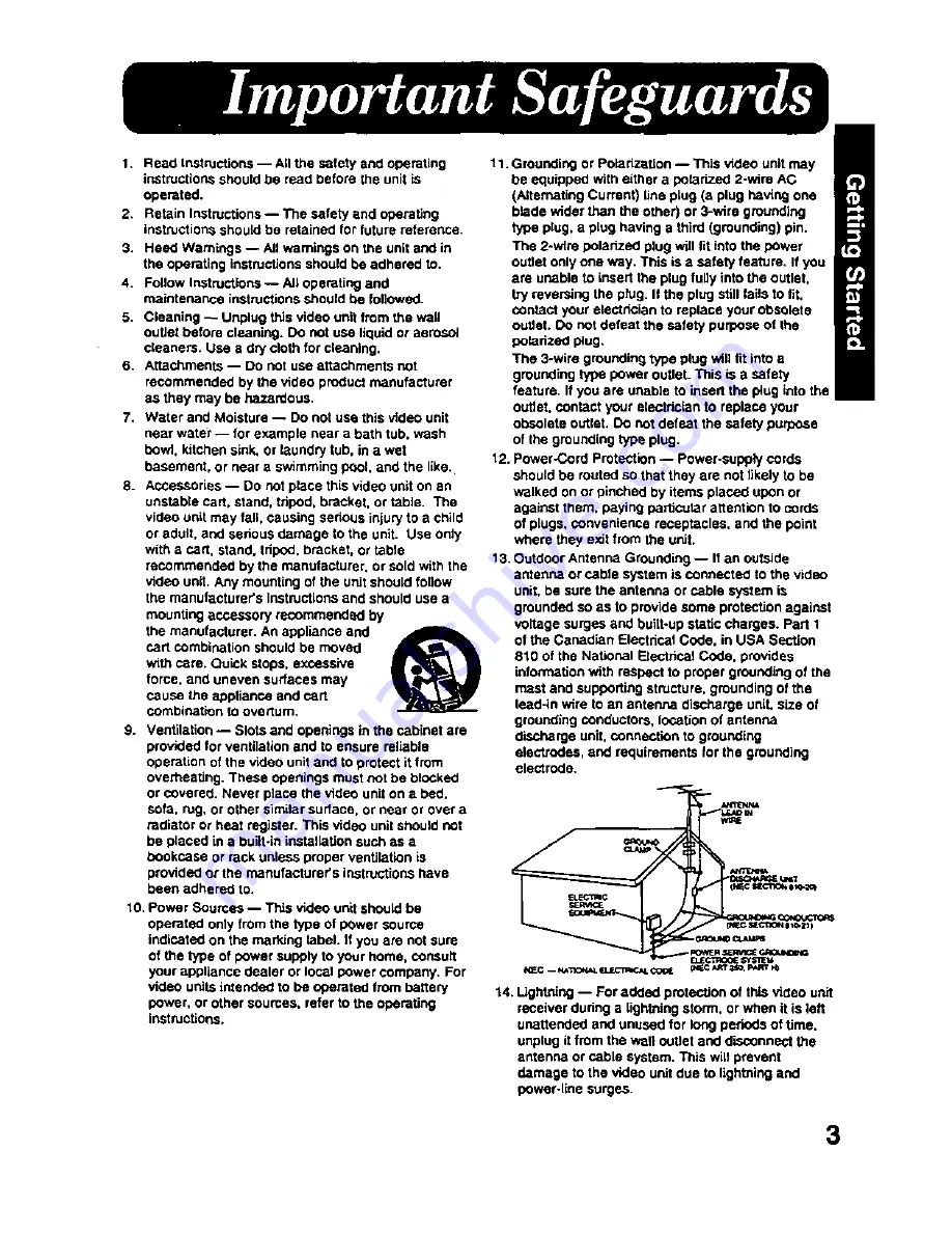 Panasonic Palmcorder PV-A226 User Manual Download Page 3