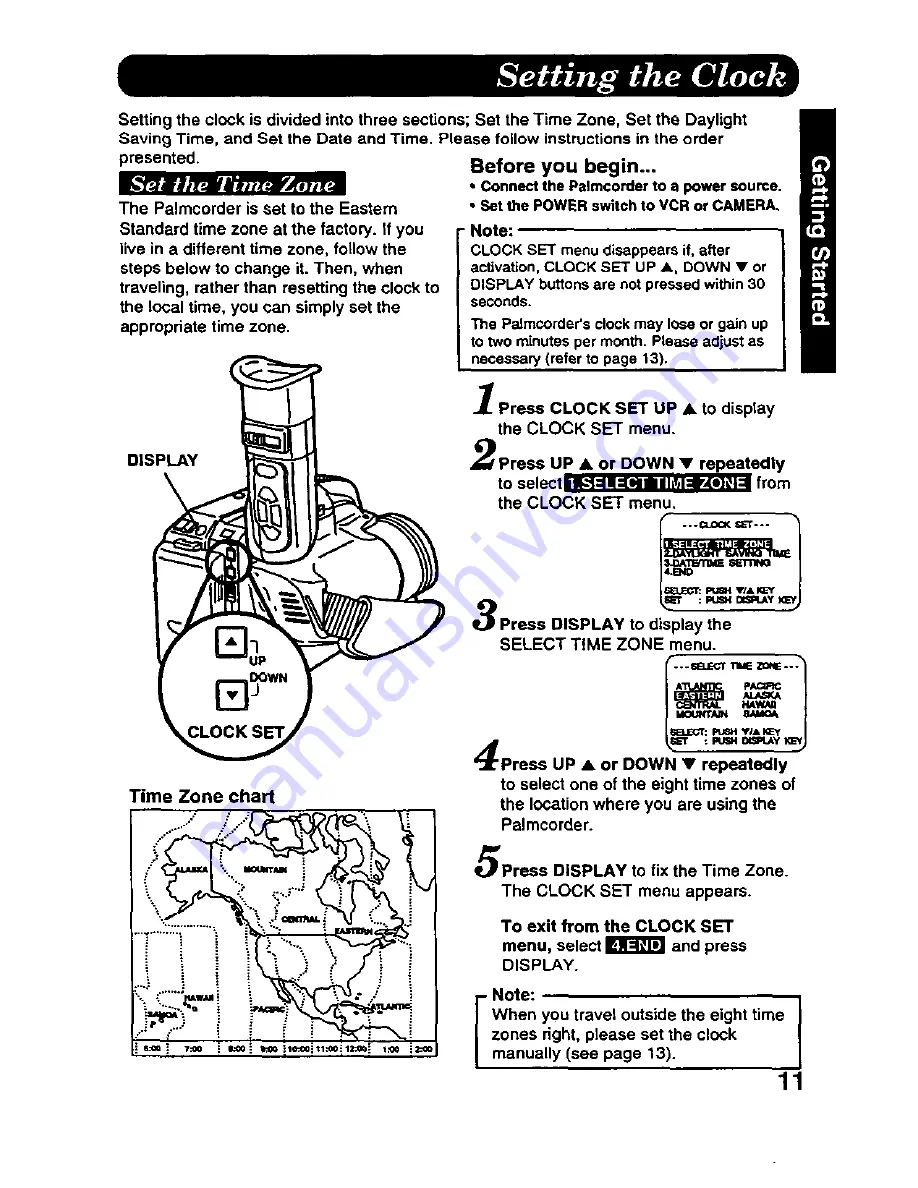 Panasonic Palmcorder PV-A226 User Manual Download Page 11