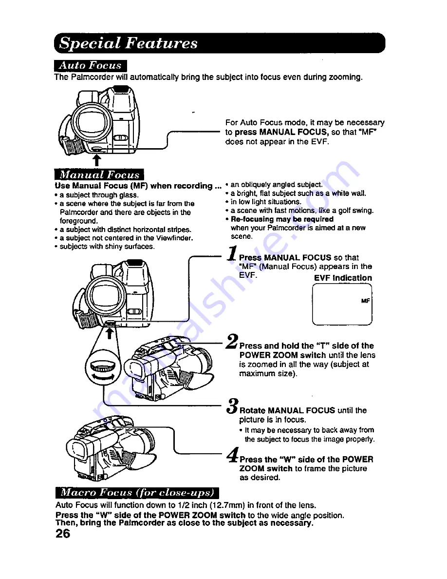 Panasonic Palmcorder PV-A226 User Manual Download Page 26