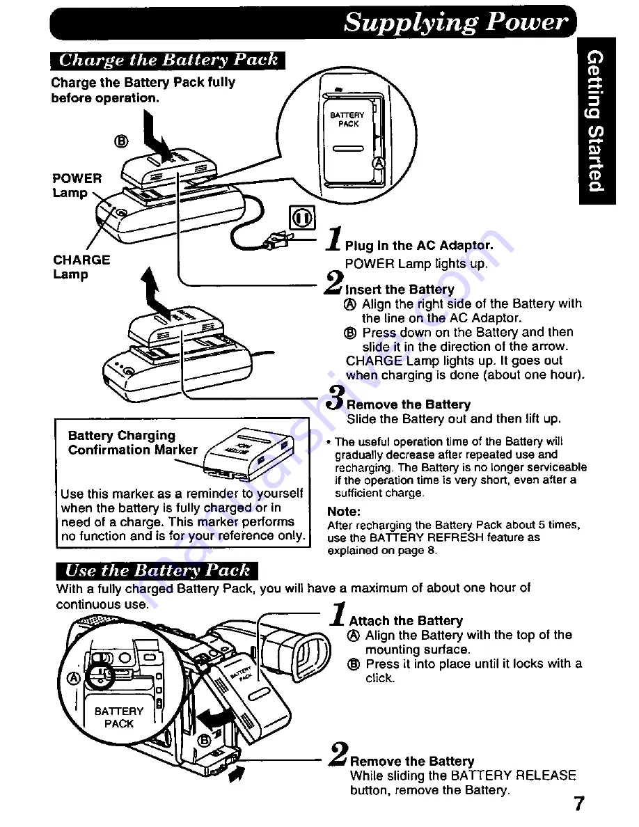 Panasonic Palmcorder PV-A296 User Manual Download Page 7