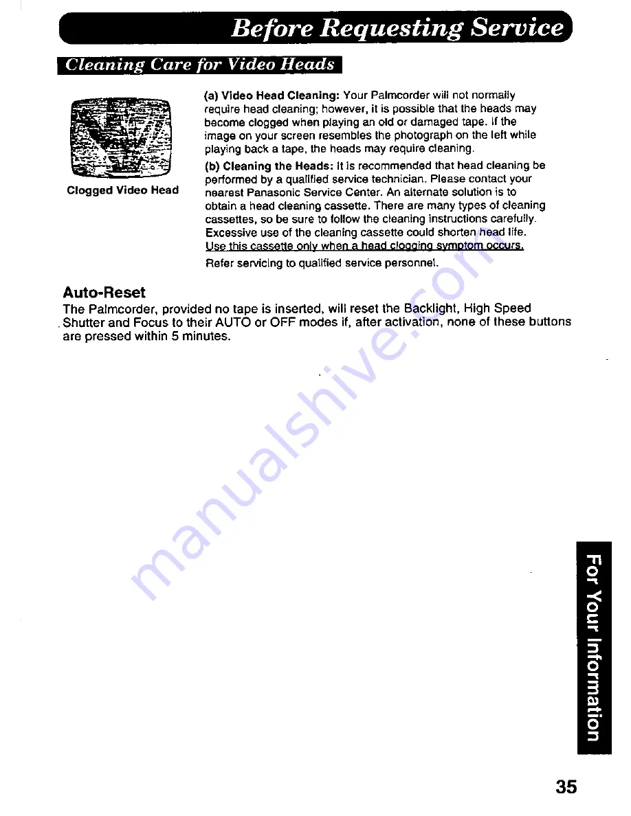 Panasonic Palmcorder PV-A296 User Manual Download Page 35