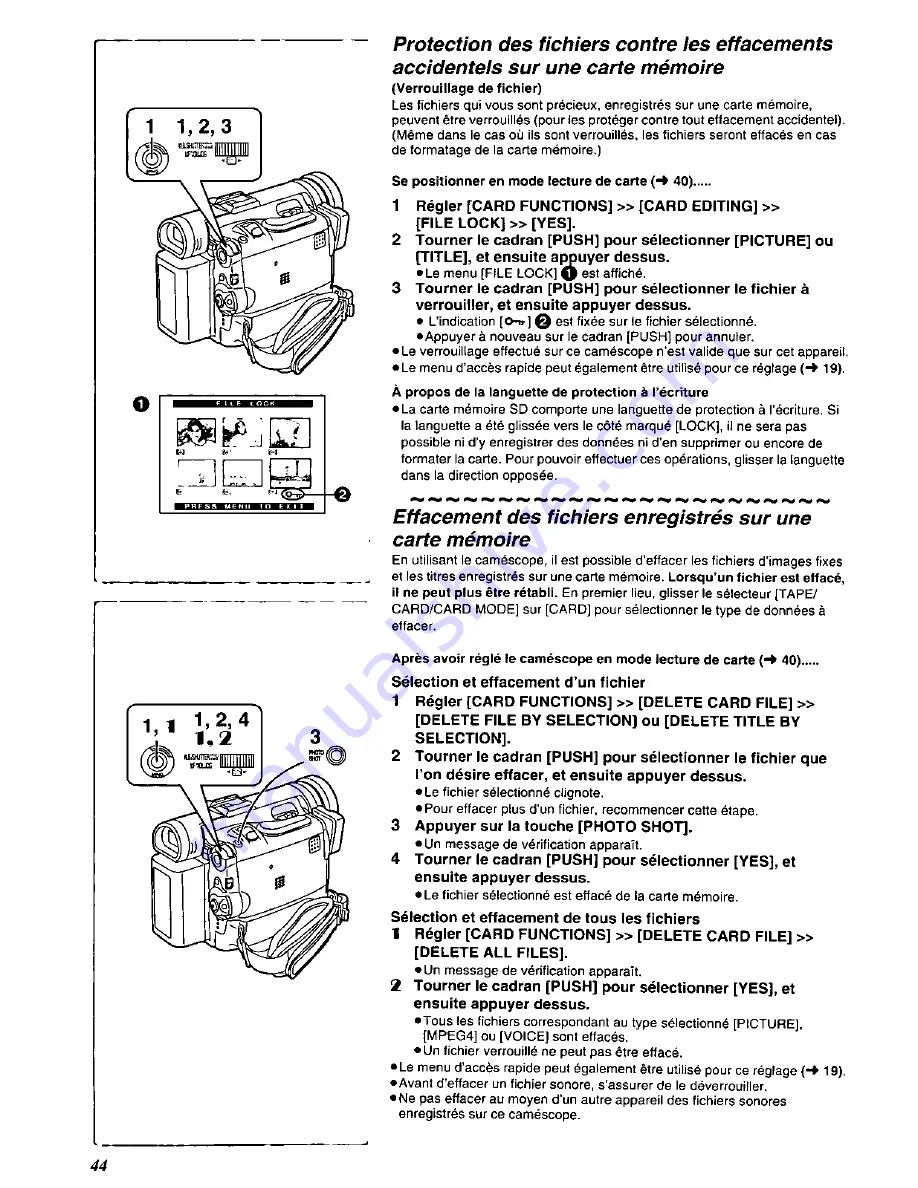 Panasonic Palmcorder PV-DC352 User Manual Download Page 128